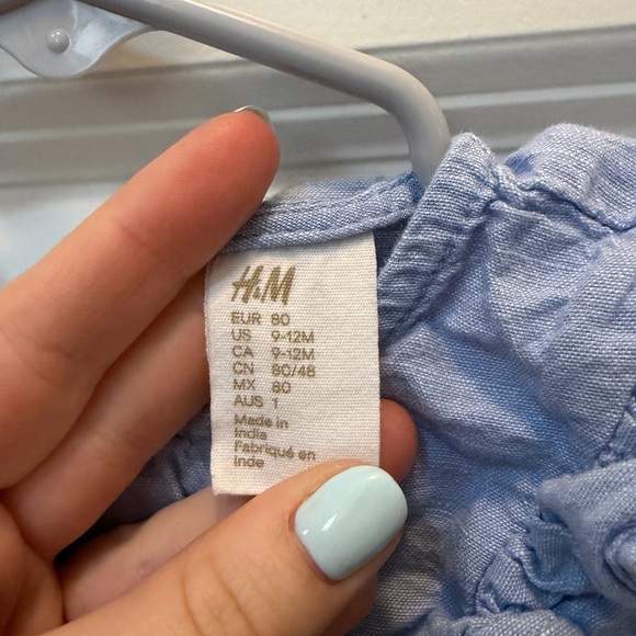 Girls Light Blue Ruffle-Trim Tank Top - Picture 2 of 2